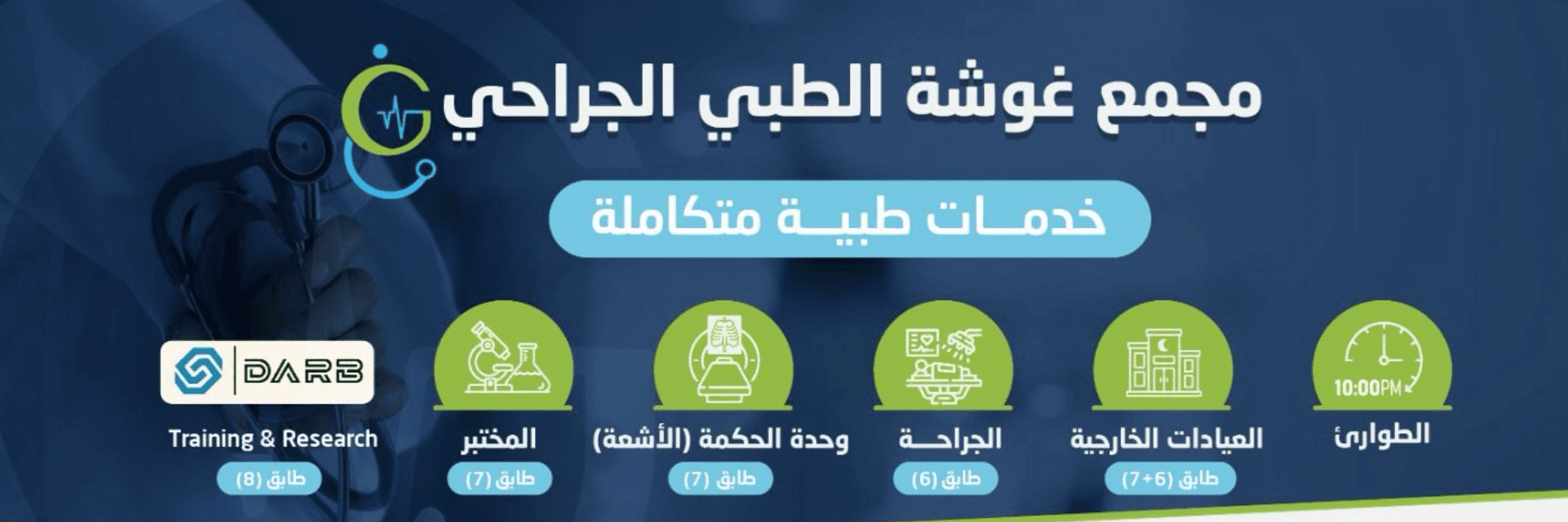 غلاف مجمع غوشة الطبي الجراحي GMSC